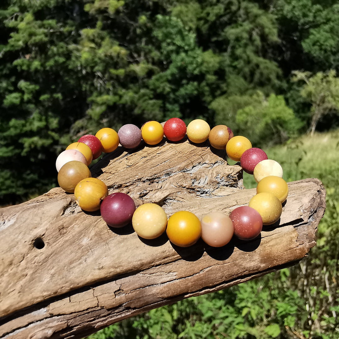 Edelstein Armband LEBENDIGKEIT Mookait matt 8mm