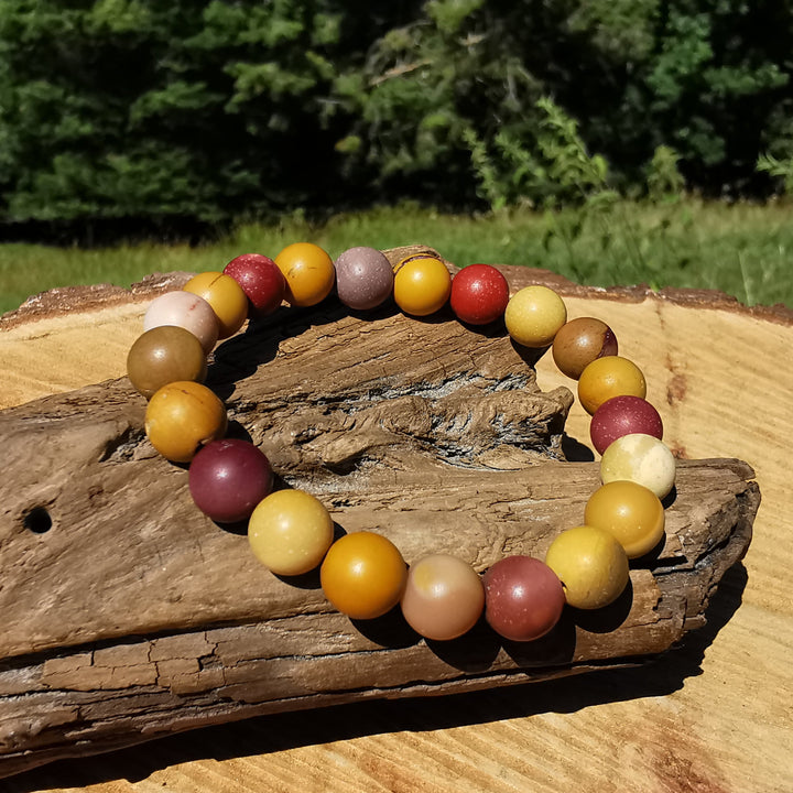 Edelstein Armband LEBENDIGKEIT Mookait matt 8mm