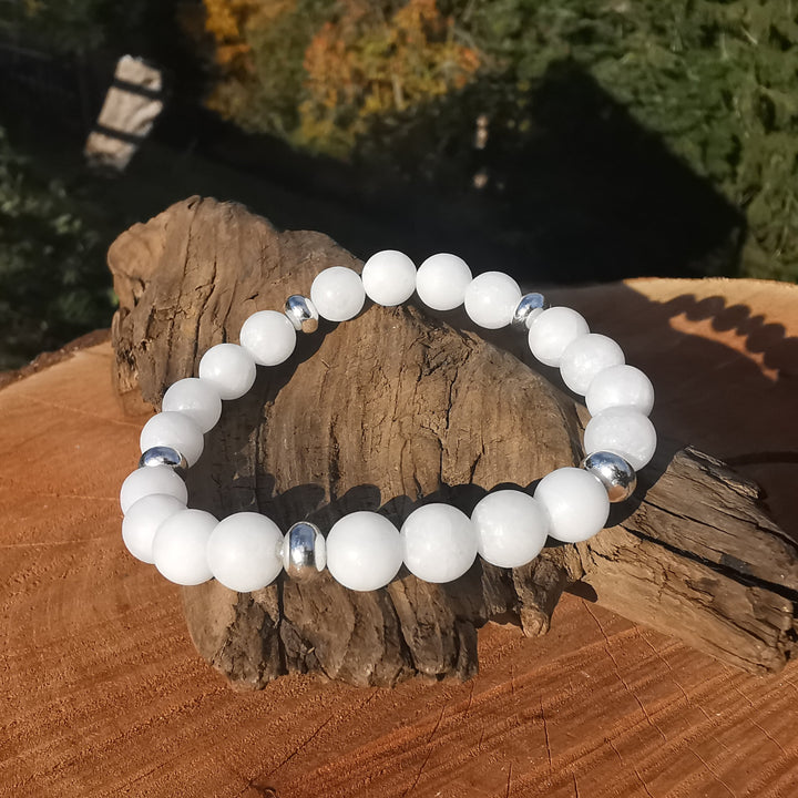 Edelstein Armband BEFREIUNG Baryt S925 8mm