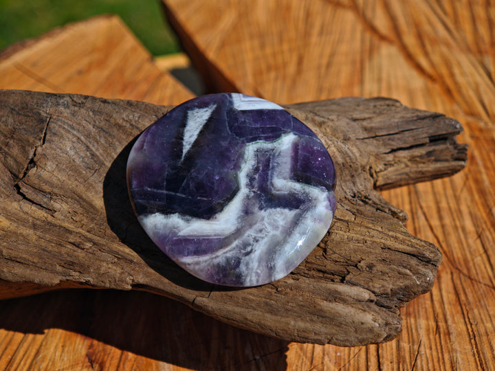 Amethyst (Chevron) Taschensteine Unikate zur individuellen Auswahl