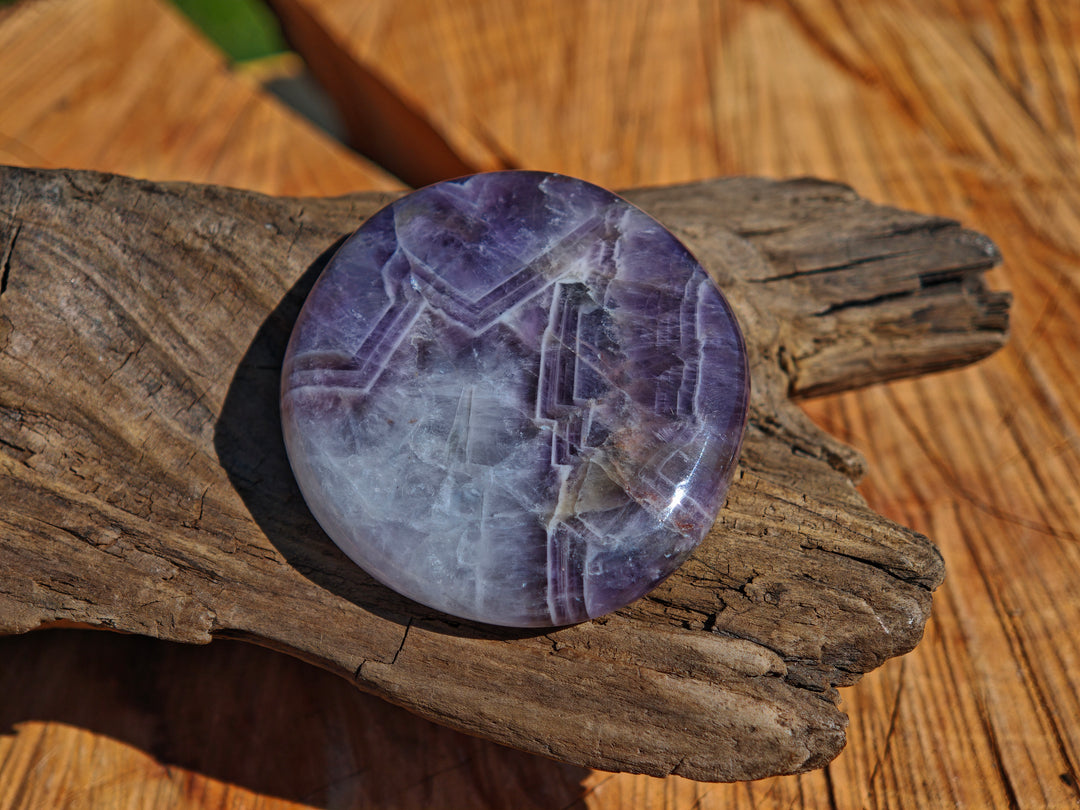 Amethyst (Chevron) Taschensteine Unikate zur individuellen Auswahl