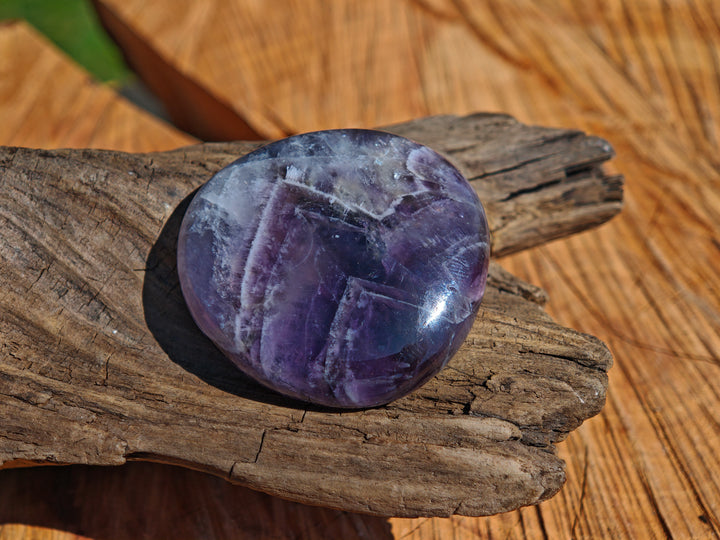 Amethyst (Chevron) Taschensteine Unikate zur individuellen Auswahl