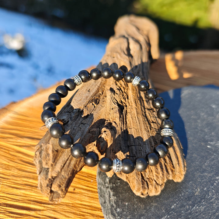 Edelstein Armband NEUTRALISATION Schungit 6mm S925