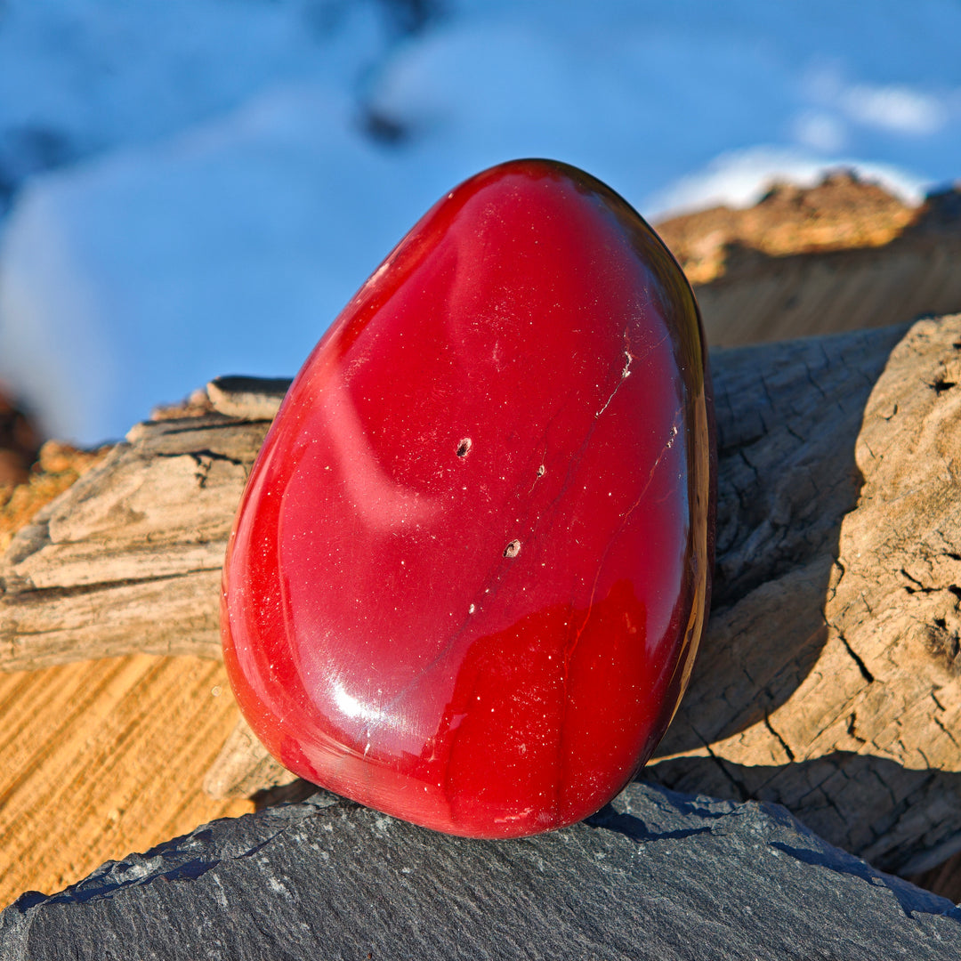 Mookait Jaspis (Lebenskraft - Lebendigkeit) Handschmeichler (3)