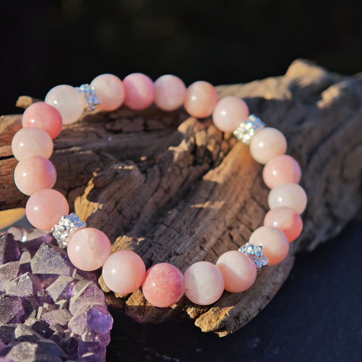 Edelstein Armband SPIRITUELLER SCHUTZ Petalit S925 8mm