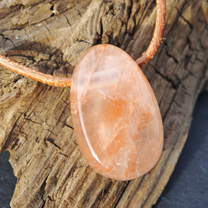 Red Healer Hämatitquarz (Lichtkraft - Meisterheiler) Anhänger Trommelstein gebohrt 3 Stück zur Auswahl