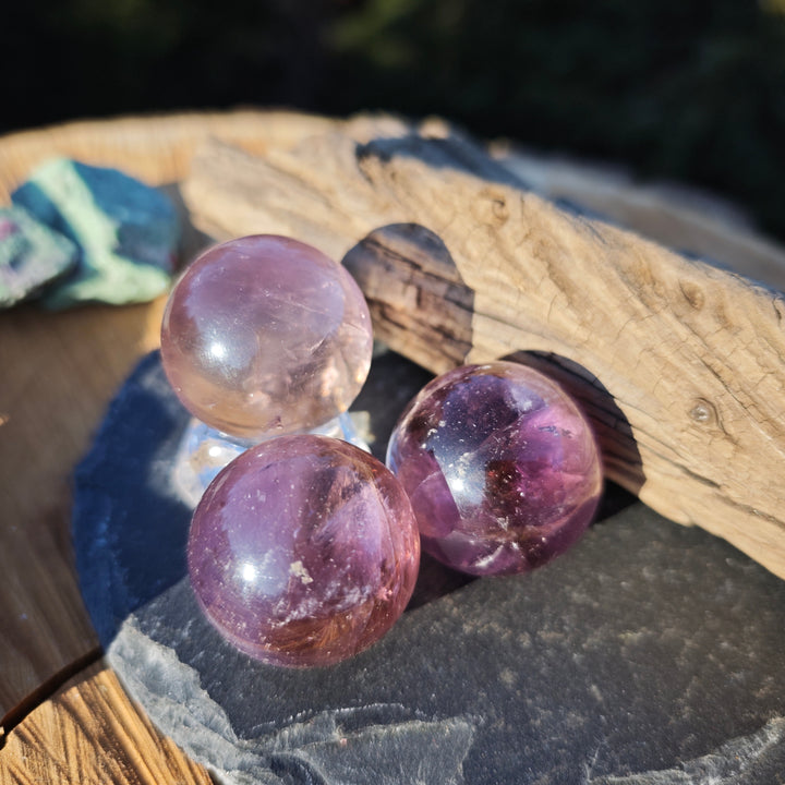 Amethyst Rauchquarz Kugel 3-3.5cm zur individuellen Auswahl