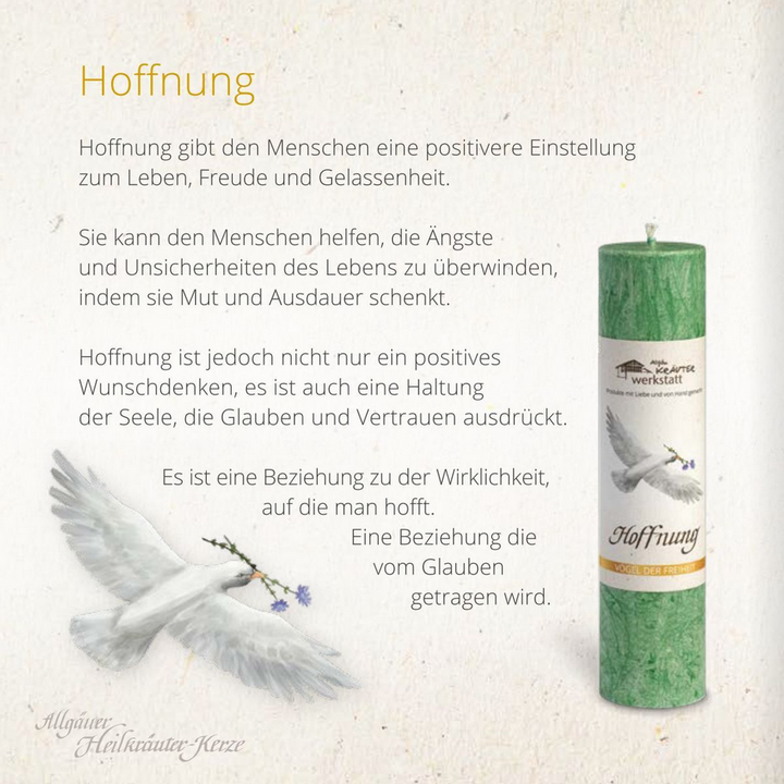 HOFFNUNG - Allgäuer Heilkräuter Kerze