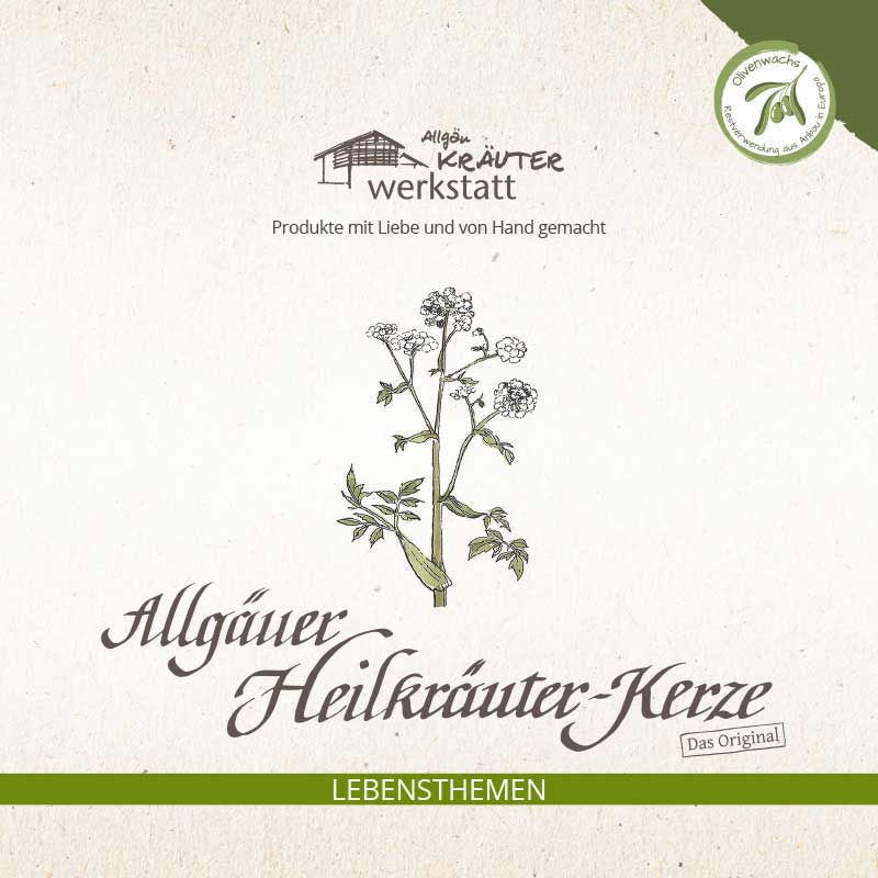 LEBENSENERGIE - Allgäuer Heilkräuter Kerze