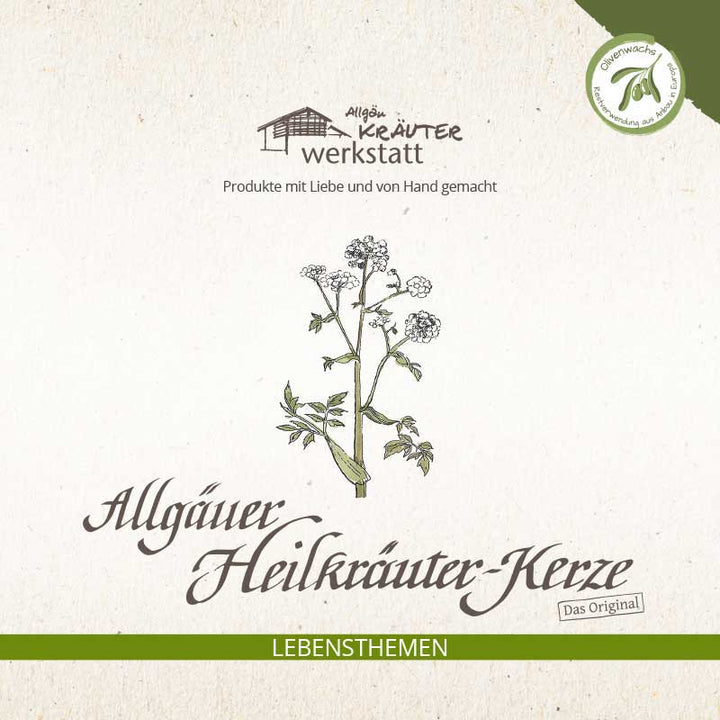 LEBENSENERGIE - Allgäuer Heilkräuter Kerze