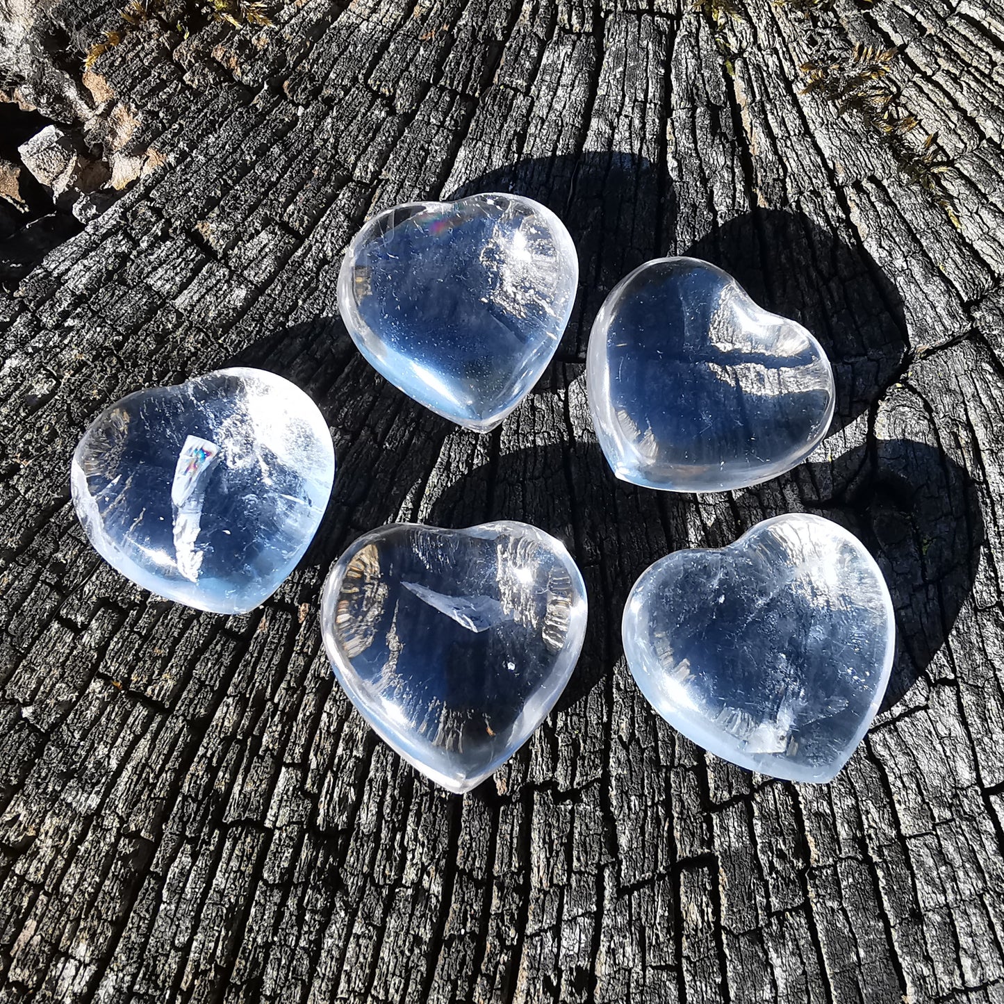 Bergkristall Taschen Herz 25mm Extraqualität aus Madagaskar