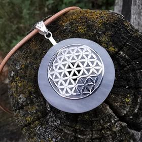 Donut holder Flower of Life S925 Silver & Gold Plated 40mm